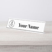 フリーメーソン記号 デスクネームプレート (正面)