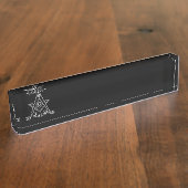 フリーメーソン記号 デスクネームプレート (側面)