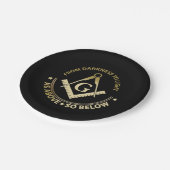 フリーメーソン記号 ペーパープレート (アングル)