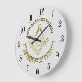 フリーメーソン記号 ラージ壁時計 (傾斜)