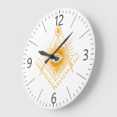 フリーメーソン記号 ラージ壁時計 (傾斜)