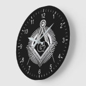 フリーメーソン記号 ラージ壁時計 (傾斜)