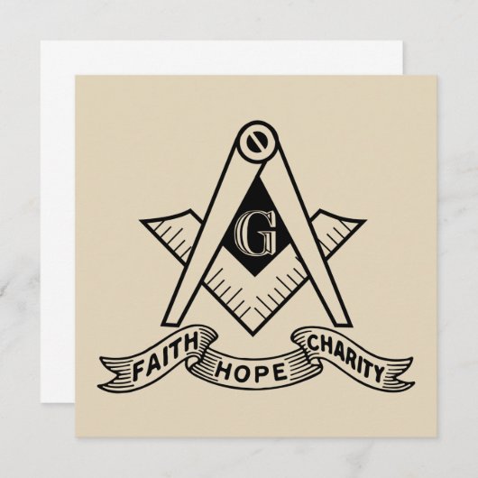 フリーメーソン記号 招待状 (正面/裏面)