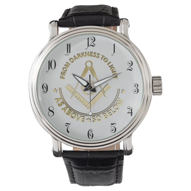 フリーメーソン記号 腕時計 (正面)