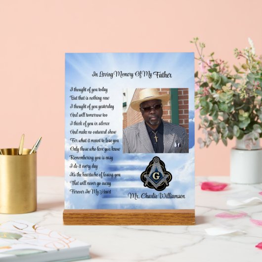 フリーメーソン記念写真 アクリルサイン (ウェディング)