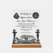 フリーメーソン賞受賞 アクリルサイン (正面)