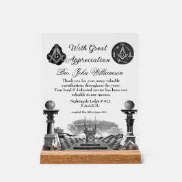 フリーメーソン賞受賞 アクリルサイン