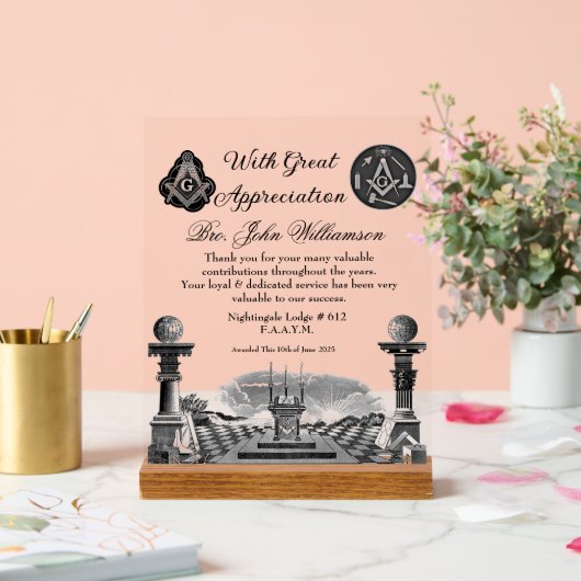 フリーメーソン賞受賞 アクリルサイン (ウェディング)