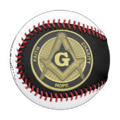 フリーメーソン野球 野球ボール (正面左)