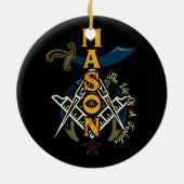 フリーメーソン・クリスマス・ノーブル・シュリナー・メイソンO セラミックオーナメント (裏面)