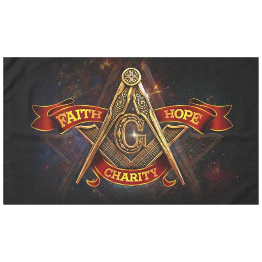 フリーメーソン テーブルクロス (正面(横))