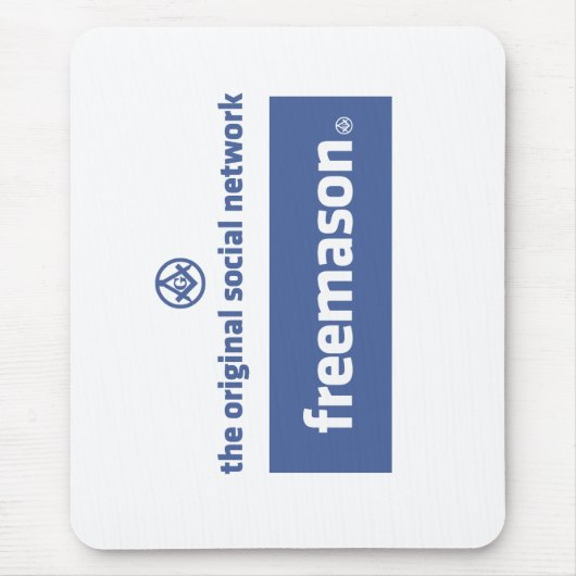 フリーメーソン、元の社会的なネットワーク。 Facebook マウスパッド (正面)
