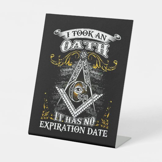 フリーメーソン 台座サイン (正面)