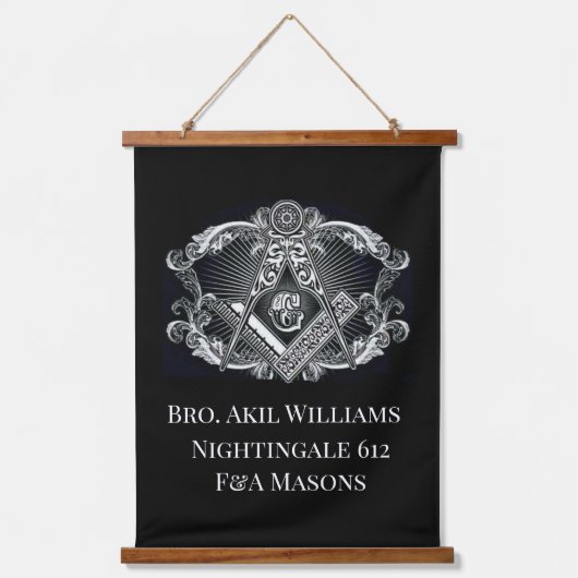 フリーメーソン 吊り下げ型タペストリー (正面)