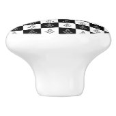 フリーメー市松模様にソンパターン セラミックノブ (側面)