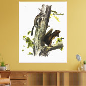 フリーモントのリスと安っぽいリス、オードボン キャンバスプリント (インサイチュ (リビング))