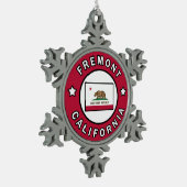 フリーモントカリフォルニア スノーフレークピューターオーナメント (左)