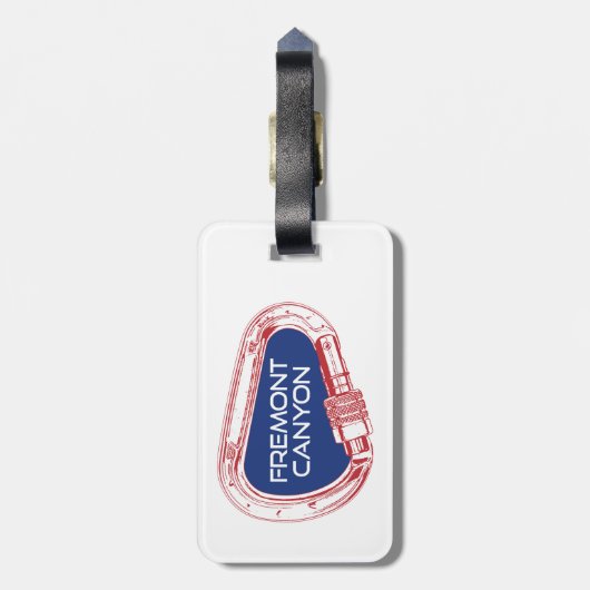 フリーモントキャニオンワイオミンロック登山カラビナー ラゲッジタグ (裏面縦)