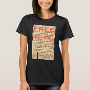 フリーモーフおもしろいェス文法英語 Tシャツ