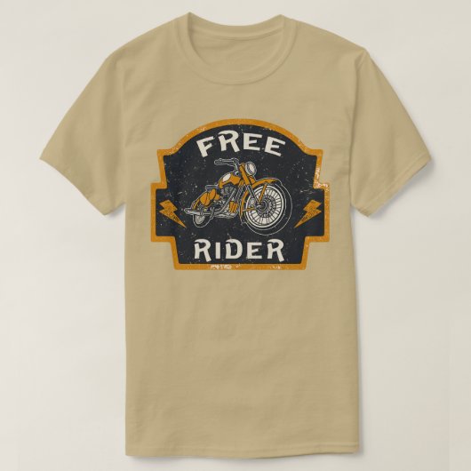 フリーライダーバイクバイクもしくは自転車に乗る人ヴィンテージ Tシャツ (デザイン正面)