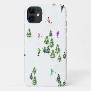 フリーライドアルパインスキーヤーズスキーイラストレーションパーティ iPhone 11 ケース