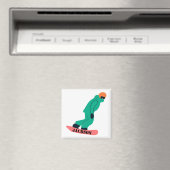 フリーライドスノーボーダースノーボーディングステンシル マグネット (インサイチュ (食洗機))