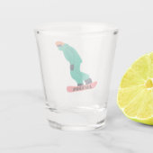 フリーライドスノーボーダースノーボード ショットグラス (裏面)