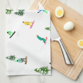 フリーライドスノーボーダーズスノーボードデザイン キッチンタオル (四つ折り)