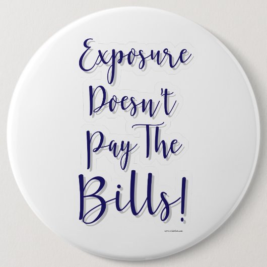 フリーランサーのサポートの露出が支払わない 缶バッジ (正面)