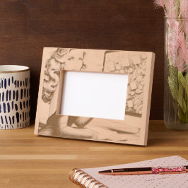 フリーランサーの輝き：働くボートの女の子 レーザー彫刻フレーム