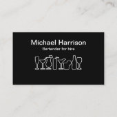 フリーランスのバルテンダー混合学者サービス 名刺 (裏面)