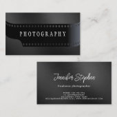 フリーランスのフォトグラファー転がフィルムカメラブラック 名刺 (正面/裏面)