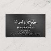 フリーランスのフォトグラファー転がフィルムカメラブラック 名刺 (裏面)