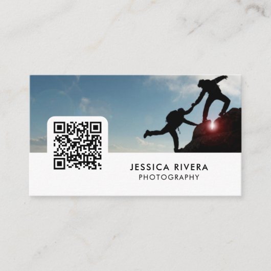 フリーランスのミニマル写真家連絡カード 名刺 (正面)