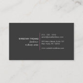 フリーランスのメイクアップアーティスト向けピンクパフロゴ 名刺 (裏面)