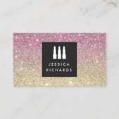 フリーランスのメイクアップアーティストIVのリップスティックTrioロゴ 名刺 (正面)