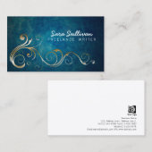 フリーランスのライターが金ゴールドフローラ旋回を公開 名刺 (正面/裏面)