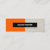 フリーランスのライターシンプル-エレガントスタイリッシュ スキニー名刺 (正面)