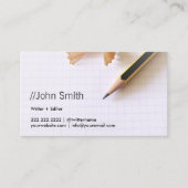 フリーランスのライタープロフェッショナルエディターシャープペンシル 名刺 (正面)