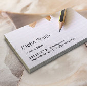 フリーランスのライタープロフェッショナルエディターシャープペンシル 名刺