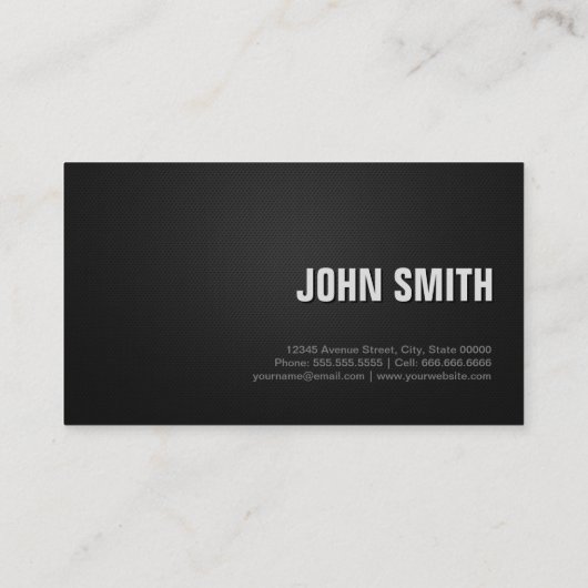 フリーランスのライタープロフェッショナルブラック・シルバー 名刺 (裏面)