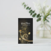 フリーランスのライター金ゴールドフローラスワール発行 名刺 (スタンド正面)