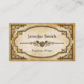 フリーランスのライター – エレガントヴィンテージアンティーク 名刺 (正面)