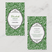 フリーランスのライター – レトロペイズリーパターン 名刺 (正面/裏面)