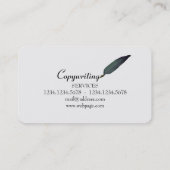 フリーランスの作家でコピーライターの優雅さ 名刺 (裏面)