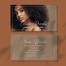 フリーランスの写真家Taupe Brown Scrpit 名刺