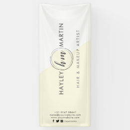 フリーランスの化粧アーティストまたはサロンカスタムロゴ 横断幕