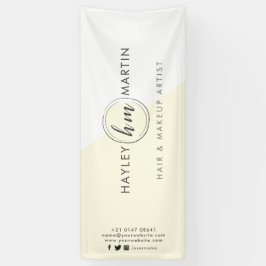 フリーランスの化粧アーティストまたはサロンカスタムロゴ 横断幕