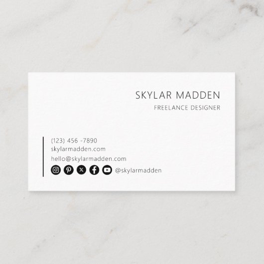 フリーランスの名刺キャッシュ支払スキャンQRコード 名刺 (裏面)