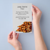 フリーランスの家庭教師または先生スタイリッシュ鉛筆 チラシ (ハンドル)